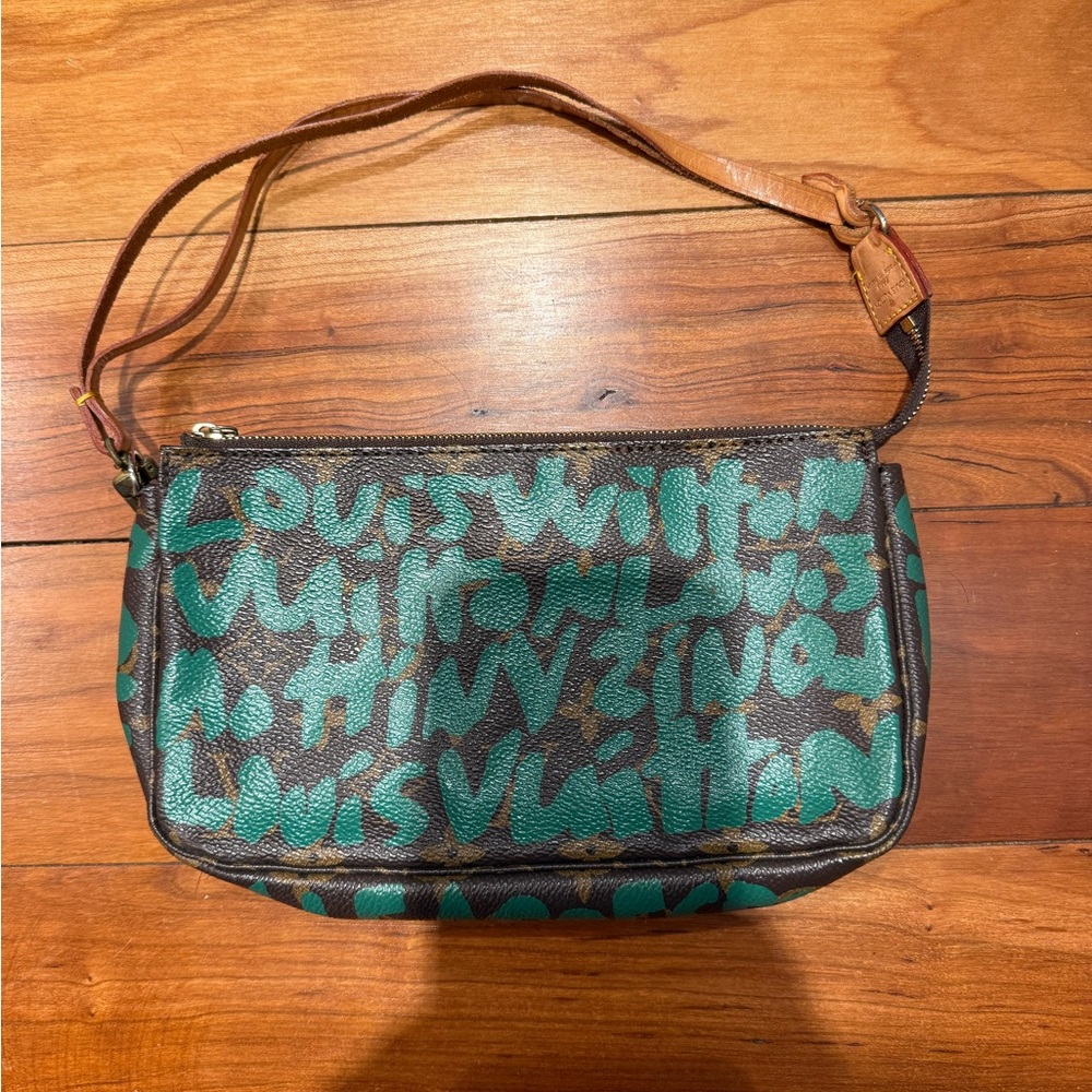 Louis Vuitton Teal and Brown Shoulder Bag